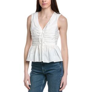 Cinq À Sept Womens  Sina Top, White